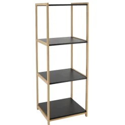 Meuble de rangement bambou 4 étagères (35 x H102 cm) Harmonie Noir