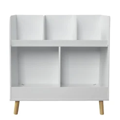 Meuble de rangement enfant bois 5 cases (H70 cm) Hector Blanc