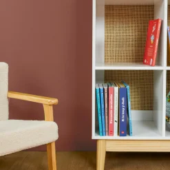 Meuble de rangement enfant bois 4 niches (H86 cm) Stars Blanc