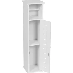 Meuble dérouleur papier toilette avec réserve (H75 cm) Santorin Blanc