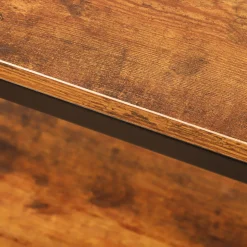 Meuble range-bouteilles industriel 12 emplacements et porte-verres (H180 cm) Pablo Marron