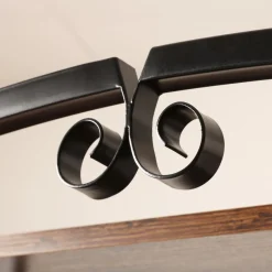 Meuble range-bouteilles industriel 12 emplacements et porte-verres (H180 cm) Pablo Marron