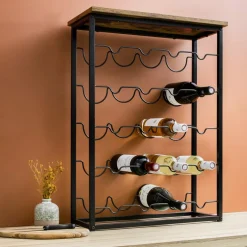 Meuble range-bouteilles industriel 20 emplacements (H74 cm) Victor Noir