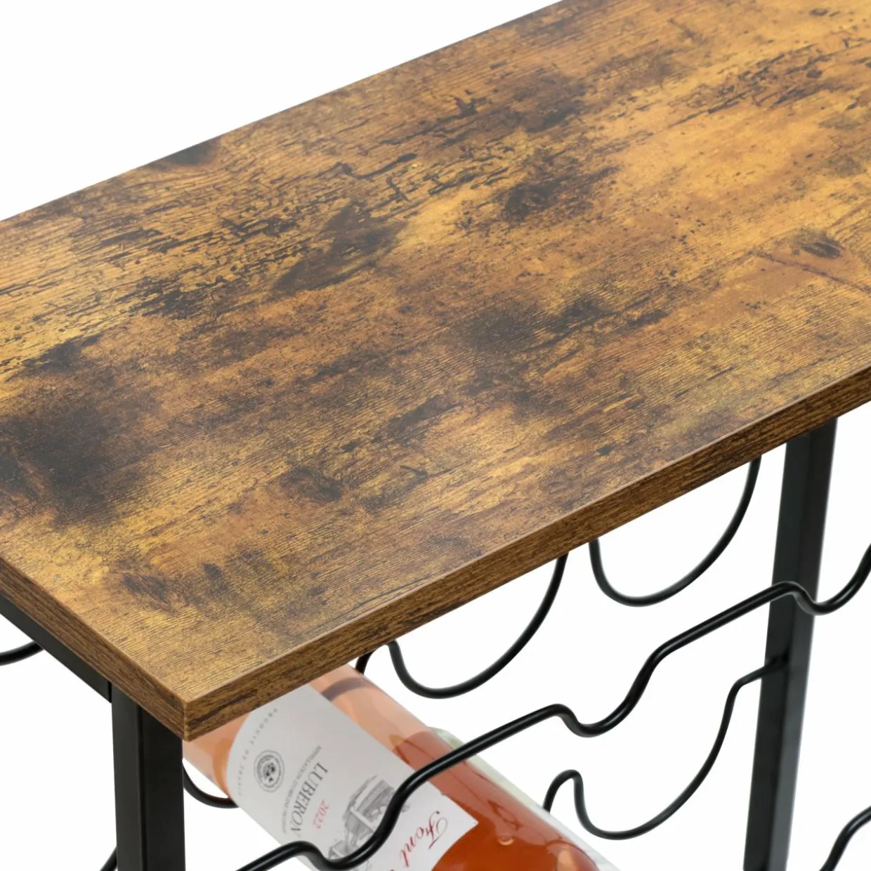 Meuble range-bouteilles industriel 20 emplacements (H74 cm) Victor Noir