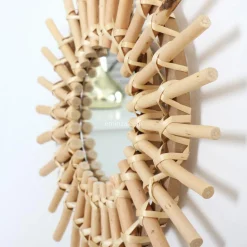 Miroir en rotin (D30 cm) Soleil Naturel