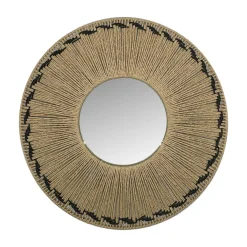 Miroir mural rond en corde (D65 cm) Tuvalu Naturel