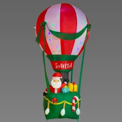 Montgolfière et Père Noël gonflable (H210 cm) Santa Claus