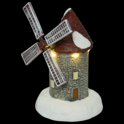 Moulin à vent lumineux à piles (H16 cm) Ailes en mouvement