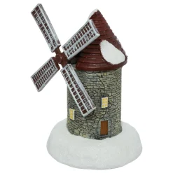 Moulin à vent lumineux à piles (H16 cm) Ailes en mouvement