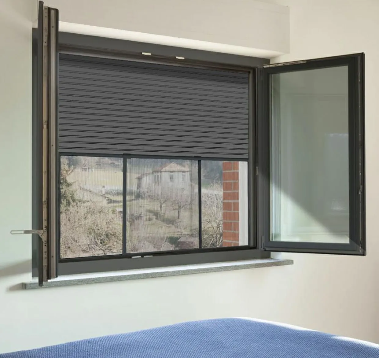 Moustiquaire fenêtre à cadre extensible (50/90 x 40 cm) Moustyk Gris