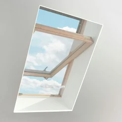 Moustiquaire pour fenêtre de toit amovible et ajustable (130 x 150 cm) Blanc