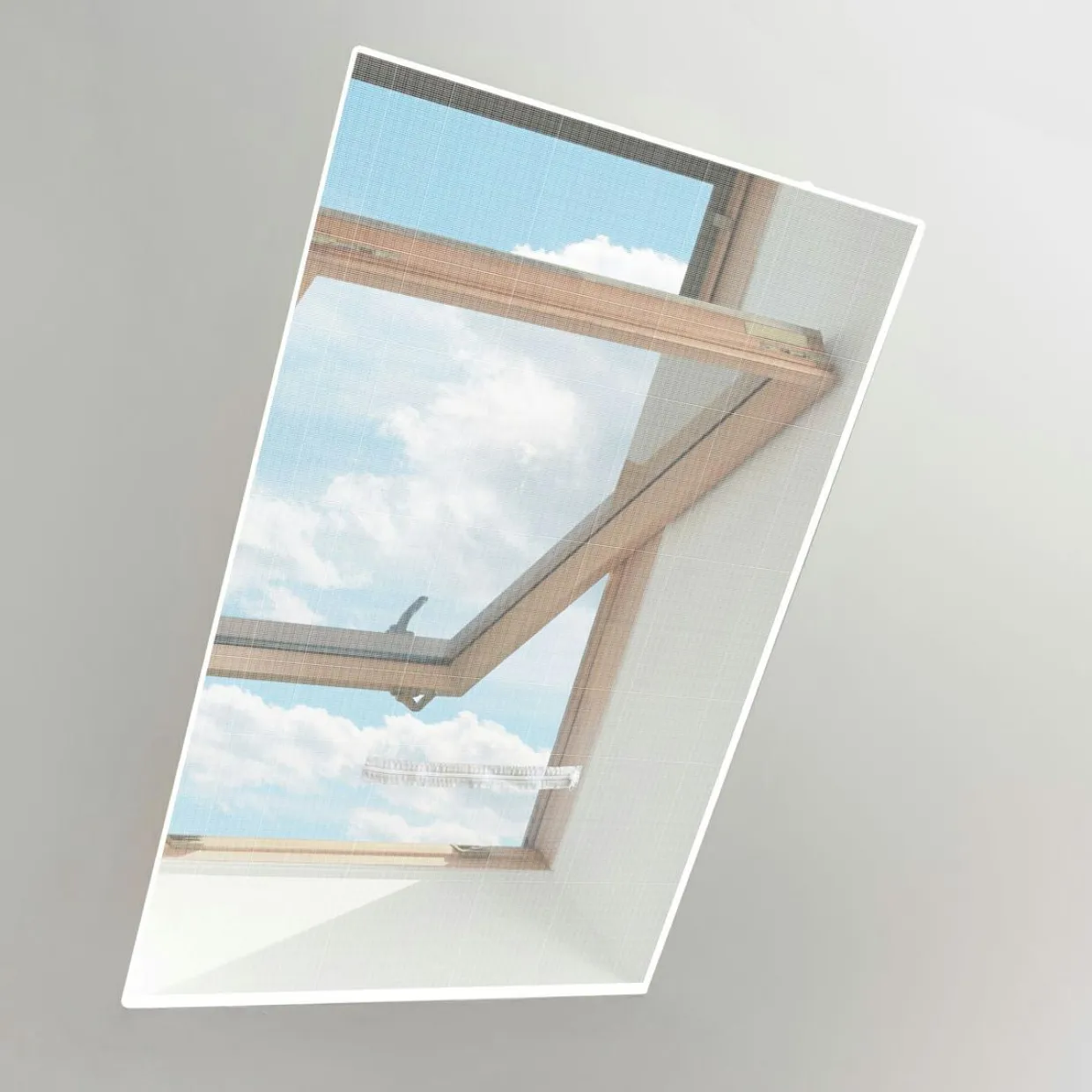 Moustiquaire pour fenêtre de toit amovible et ajustable (130 x 150 cm) Blanc