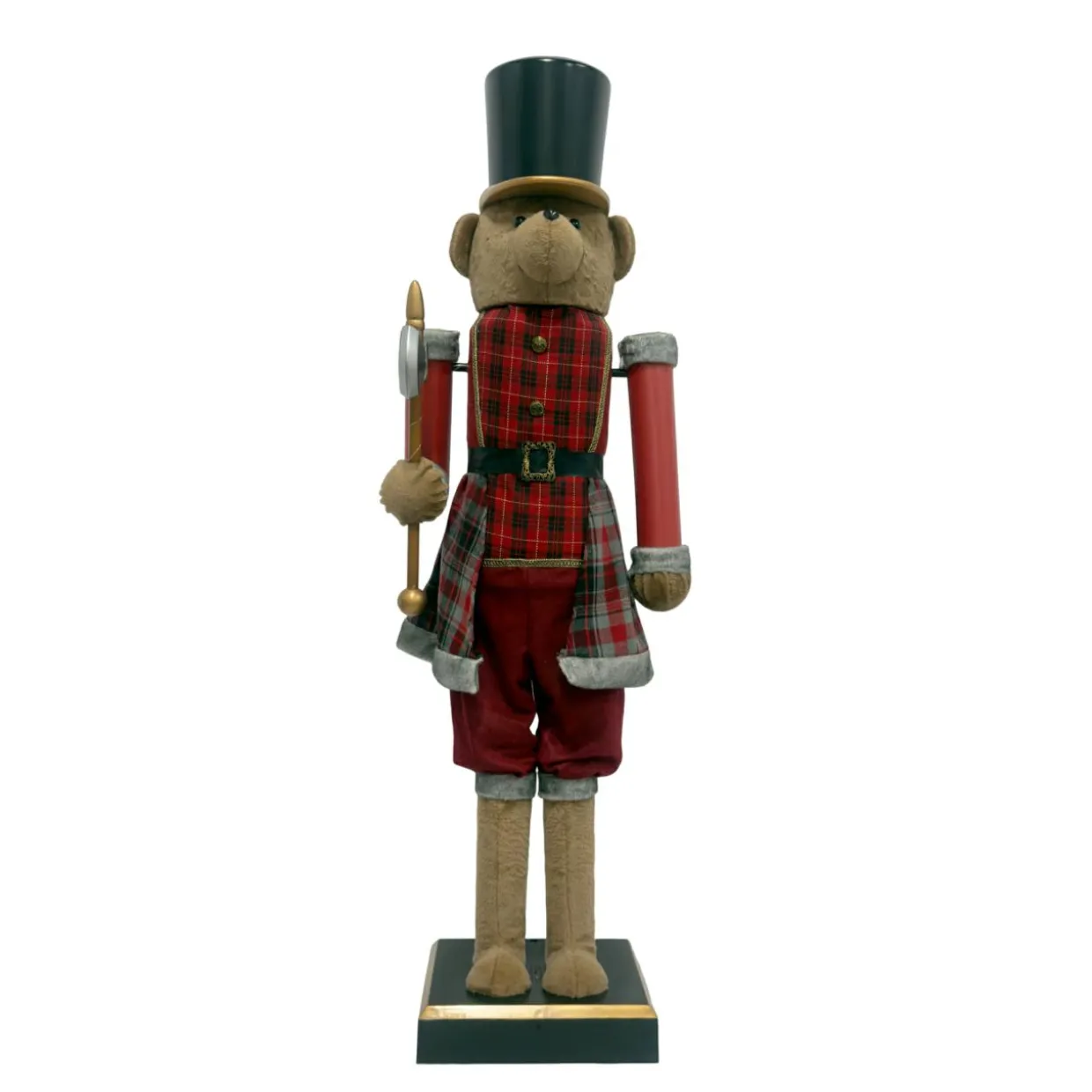 Musicien Casse-noisette (H154 cm) musical et animé Teddy rouge