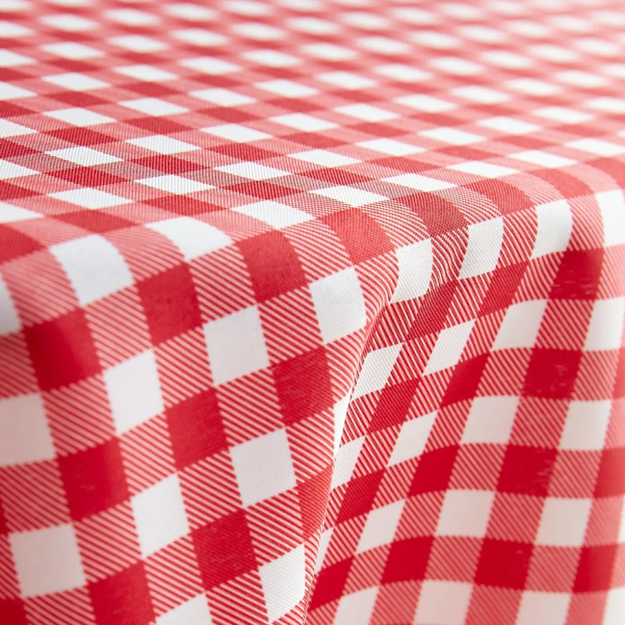 Nappe carrée anti tache (100 x 100 cm) Elise Vichy Rouge