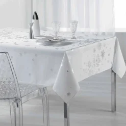 Nappe de Noël rectangulaire (150 x 240 cm) Constellation Blanc