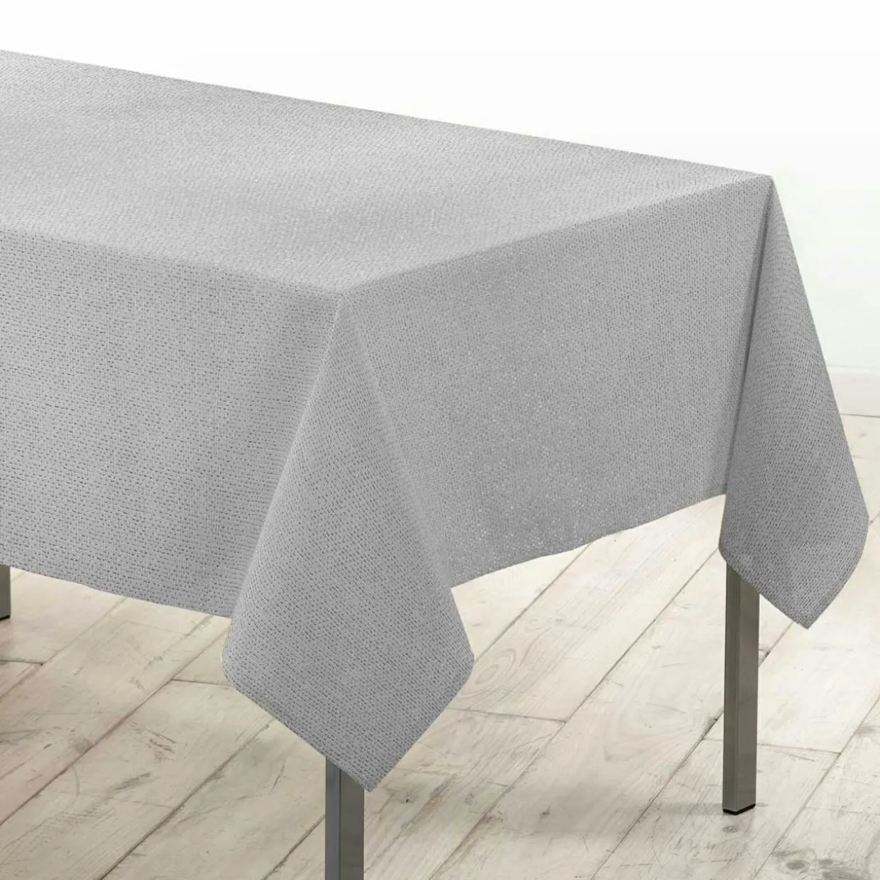 Nappe de Noël rectangulaire (140 x 300 cm) Strass Argent