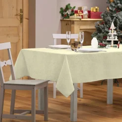 Nappe de Noël rectangulaire (140 x 240 cm) Strass Or