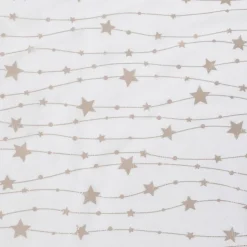 Nappe de Noël rectangulaire (140 x 240 cm) Pluie d'étoiles Blanche