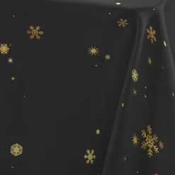 Nappe de Noël rectangulaire (150 x 240 cm) Constellation Noir et doré