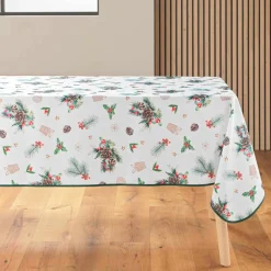 Nappe de Noël rectangulaire anti tache (150 x 240 cm) Hollystar