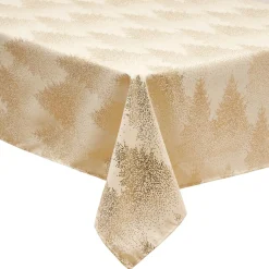 Nappe de Noël Rectangulaire (360 x 140 cm) Forêt de Sapin Or