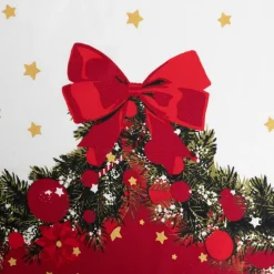 Nappe de Noël rectangulaire coton (140 x 240 cm) Guirlande Festive