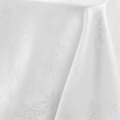Nappe de Noël rectangulaire (140 x 300 cm) Flocon d'hiver Blanc