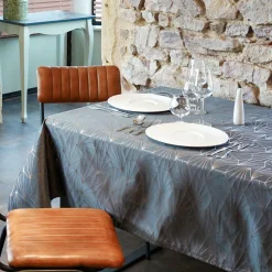 Nappe de Noël rectangulaire (145 x 300 cm) Facette Anthracite
