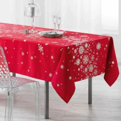 Nappe de Noël rectangulaire (150 x 240 cm) Constellation Rouge