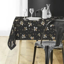 Nappe de Noël rectangulaire (150 x 240 cm) Guido Gris anthracite