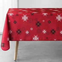 Nappe de Noël rectangulaire (150 x 300 cm) Enchanté Rouge