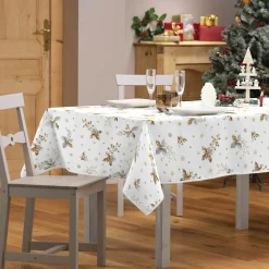 Nappe de Noël rectangulaire (150 x 240 cm) Guido Blanc