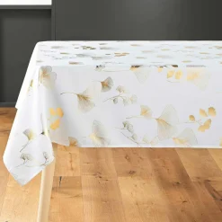 Nappe rectangulaire (150 x 300 cm) Bloomy Blanche
