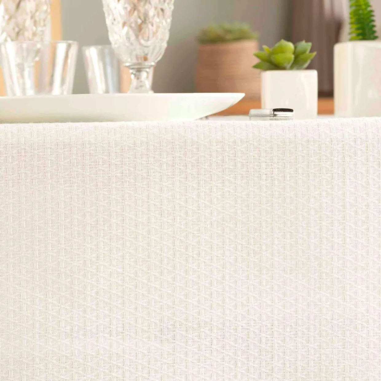 Nappe rectangulaire (150 x 250 cm) Stella Blanche