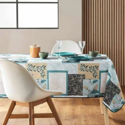 Nappe rectangulaire anti tache (150 x 240 cm) Faya Vert sauge