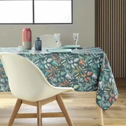Nappe rectangulaire anti tache (145 x 240 cm) Stylis Bleue