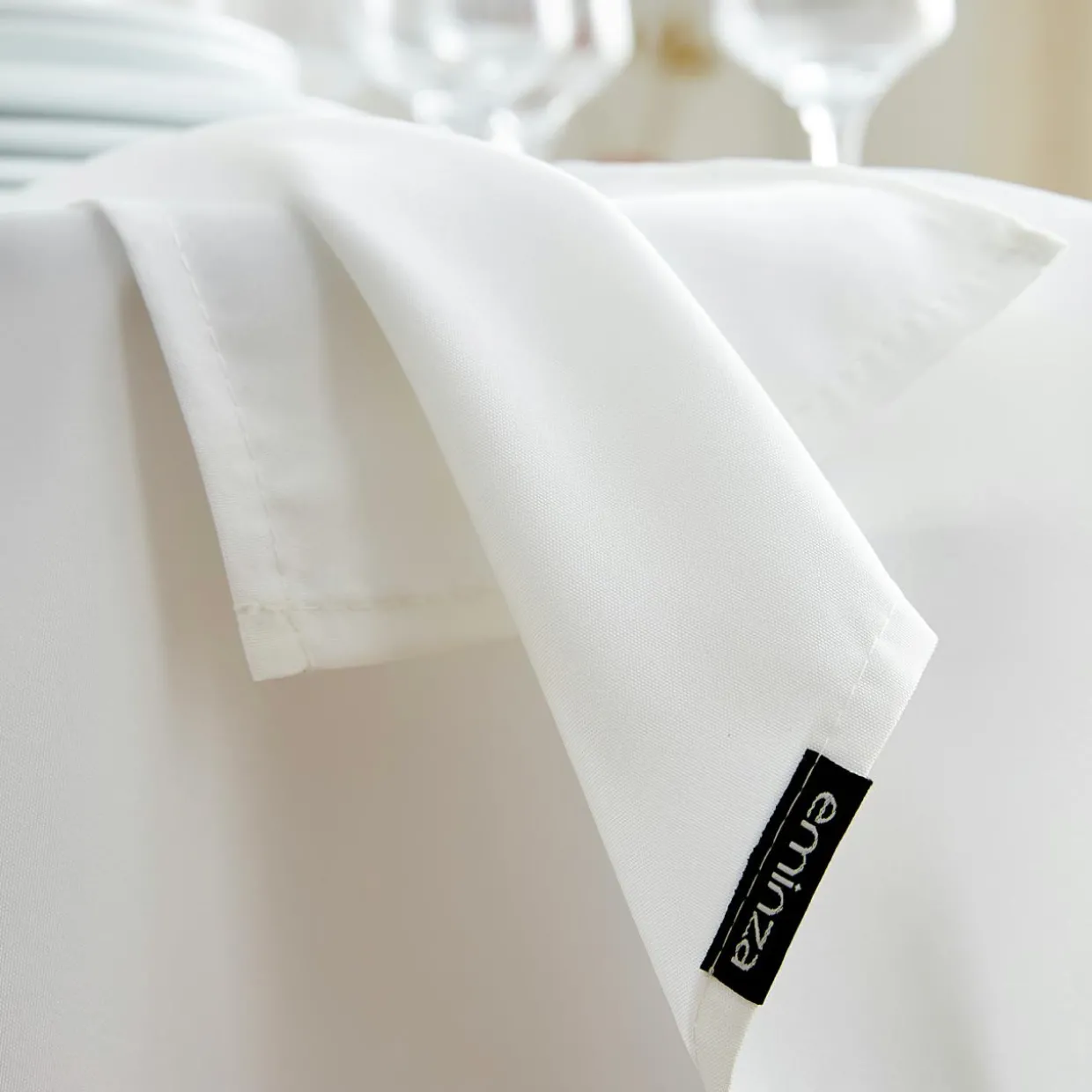 Nappe rectangulaire anti tache (140 x 250 cm) Elise Blanche