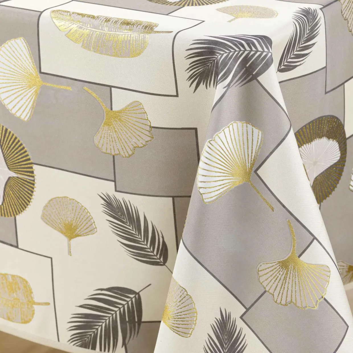 Nappe rectangulaire anti tache (145 x 240 cm) Natane Beige