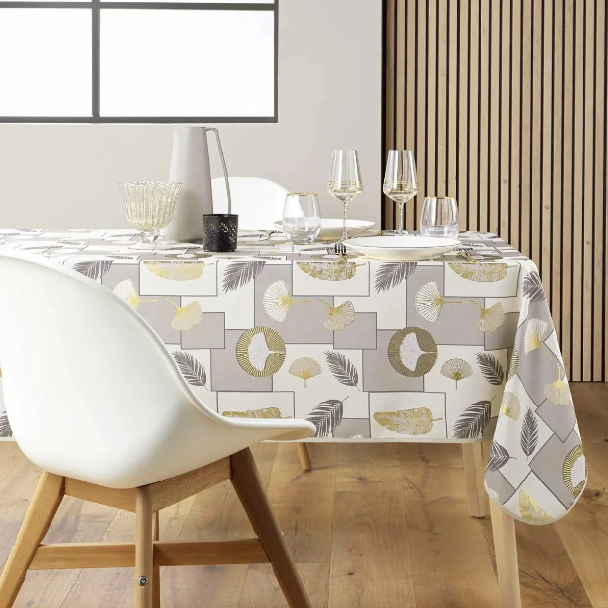Nappe rectangulaire anti tache (145 x 240 cm) Natane Beige