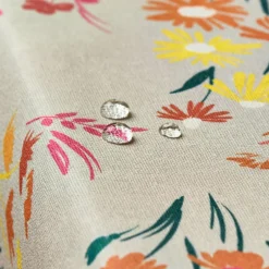 Nappe rectangulaire coton enduit (150 x 350 cm) Juliette Beige