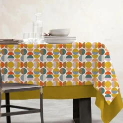 Nappe rectangulaire coton enduit (150 x 350 cm) Brooklyn Multicolore