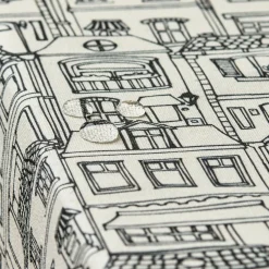 Nappe rectangulaire coton enduit (150 x 350 cm) Home Grise