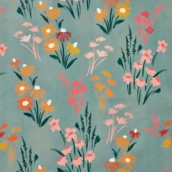 Nappe rectangulaire coton enduit (150 x 250 cm) Juliette Vert eucalyptus