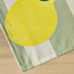 Nappe rectangulaire coton enduit (150 x 350 cm) Antibes Verte