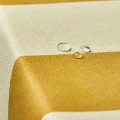 Nappe rectangulaire coton enduit (150 x 350 cm) Clementine Jaune moutarde