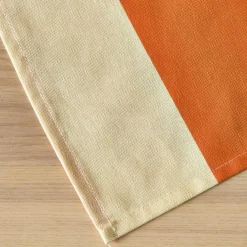 Nappe rectangulaire coton enduit (150 x 350 cm) Clementine Orange