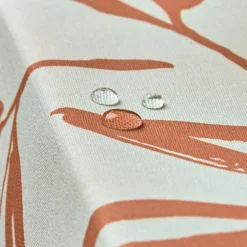 Nappe rectangulaire coton enduit (150 x 350 cm) Galice Terracotta