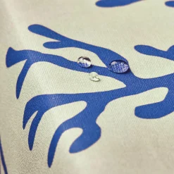 Nappe rectangulaire coton enduit (150 x 350 cm) Moorea Bleue