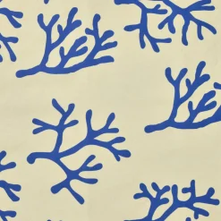 Nappe rectangulaire coton enduit (150 x 350 cm) Moorea Bleue