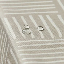 Nappe rectangulaire coton enduit (150 x 350 cm) Paolo Beige